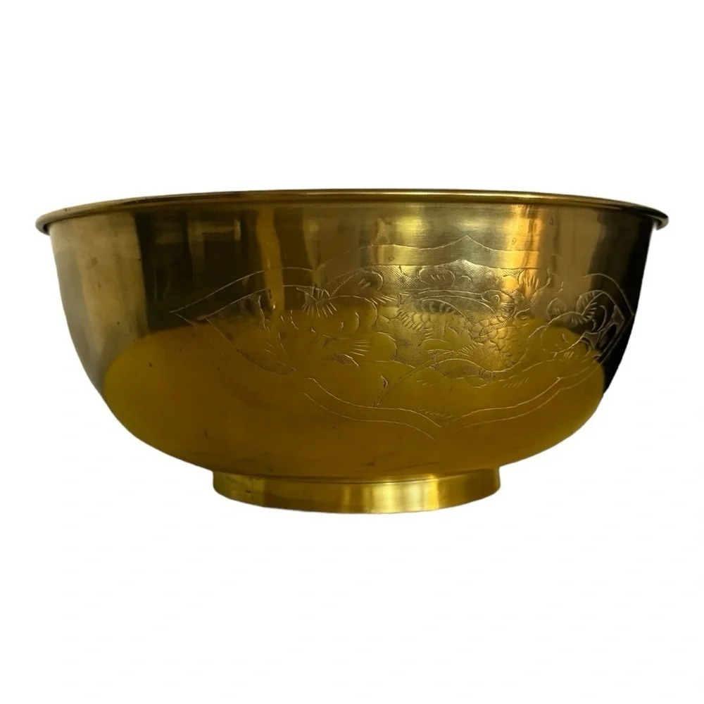 Large Vintage Brass Bowl